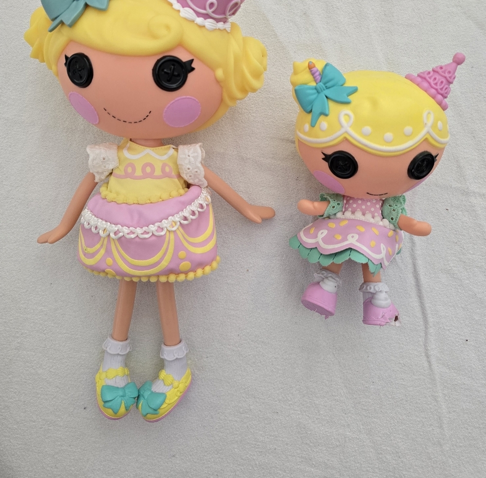 Lalaloopsy Candle Slice O'Cake Doll 2009 Full Size W/ Lil Sister 2014 EUC - Picture 2 of 16